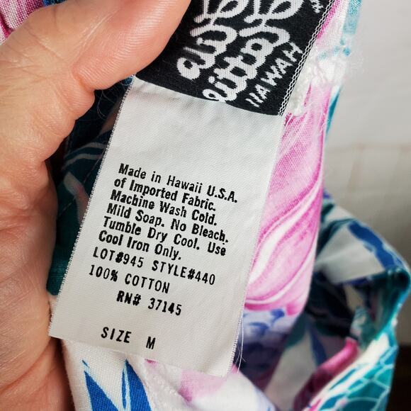 Vintage 70s Hilo Hattie Shift Sun Dress Size M Ruffle Sleeveless Pockets Cotton - Picture 11 of 13